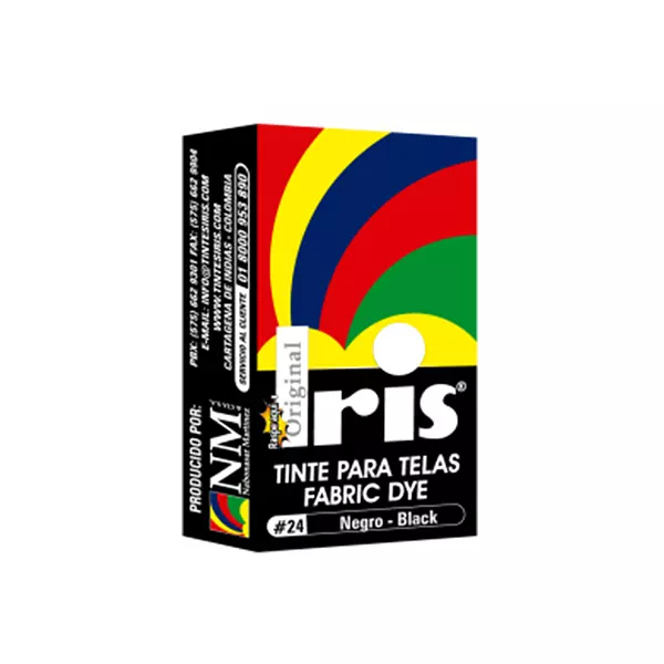 Iris Polvo para Teñir Telas x 9gr Negro