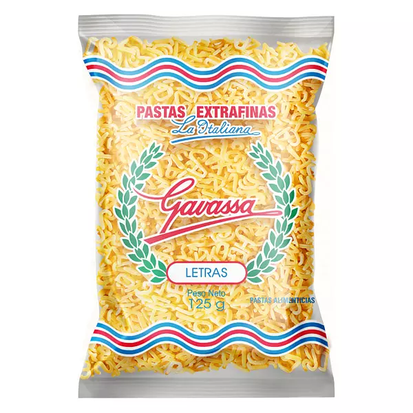 Pasta Gavassa 125g Letras