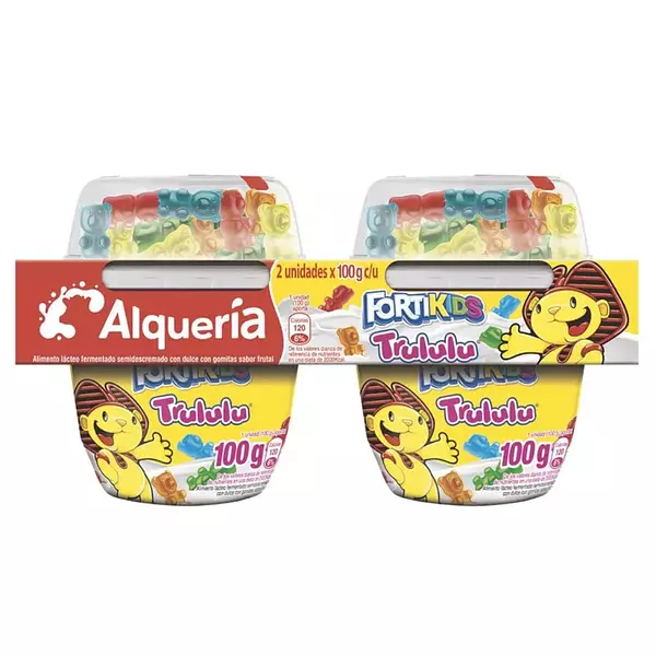 Yogurt Alqueria Fortikids Trululu Duo 100g