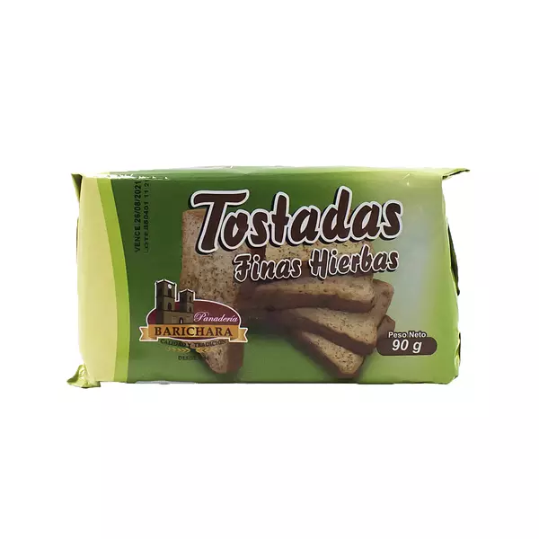 Tostadas Barichara Finas Hierbas 90g