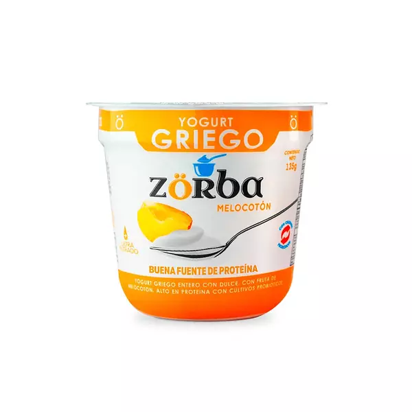 Yogurt Griego Zorba con Melocoton 135g