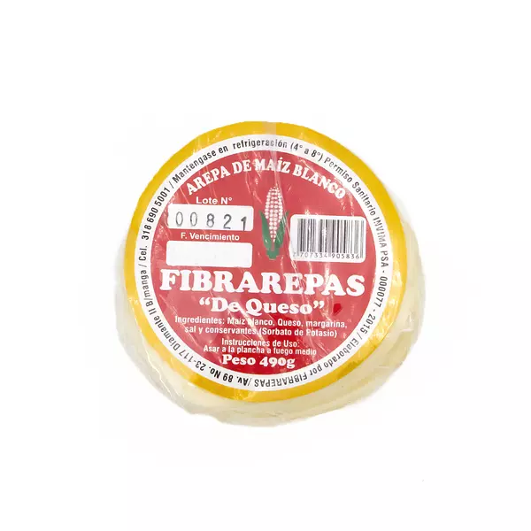 Arepa Fibrarepa de Queso 490g