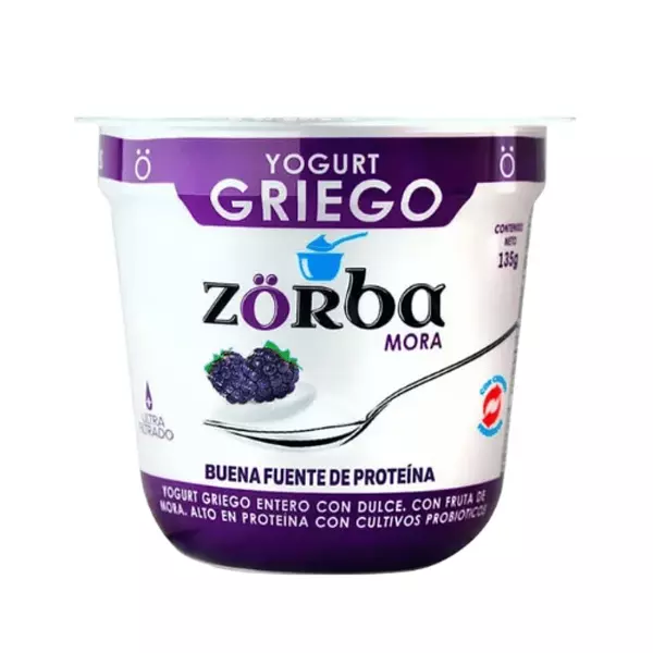 Yogurt Griego Zorba Entero Frutos Morados 135g