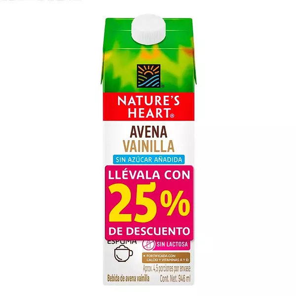 Avena Vainilla Natures Heart 25% 946ml