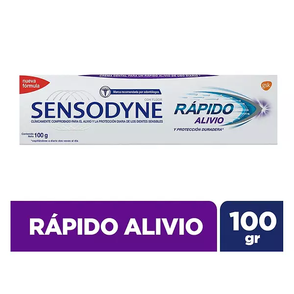 Crema Dental Sensodyne 100g Rapido Alivio