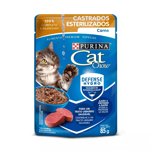 Alimento Mascotas Cat Chow Humedo 85g Est. Carne