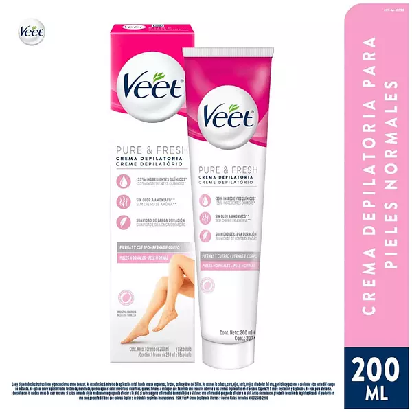 Crema Depilatoria Veet Pure Fresh 200ml