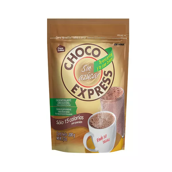 Choco Express Sin Azucar Zip Pak 200g