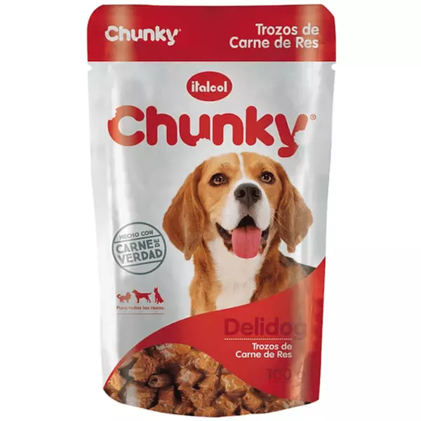 Pounches Delidog Chunky Trozos de Carne 100g