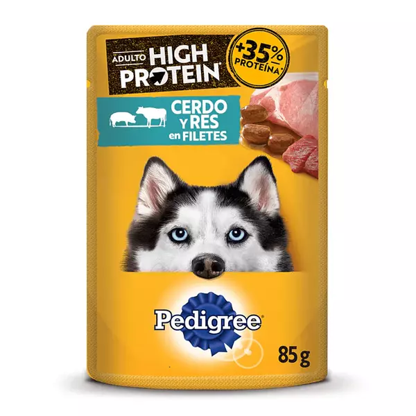 Pouch Pedigree High Protein Pollo y Cerdo 85g