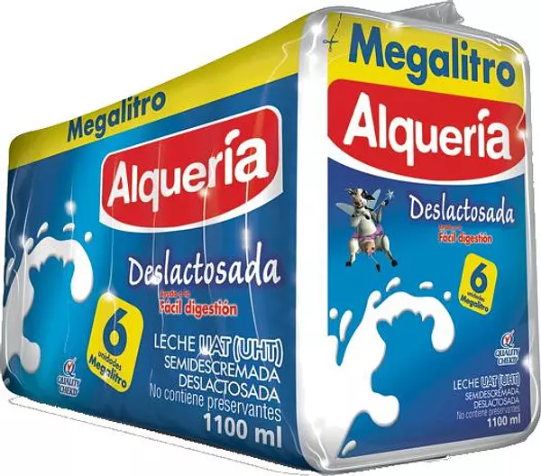 Leche Alqueria Deslactosada Sixpack 1100ml