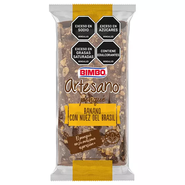 Ponque Bimbo Artesano Banano Con Nuez 355g