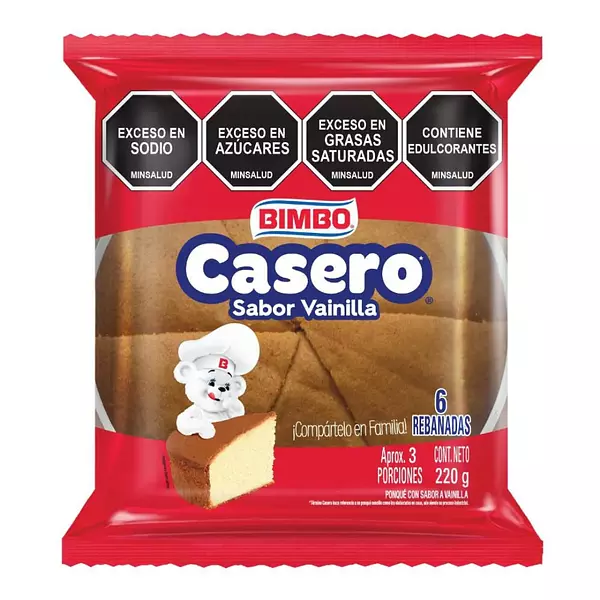 Ponque Bimbo Casero Vainilla 220g