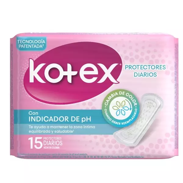 Protector Kotex Con Indicador Ph 15 Und