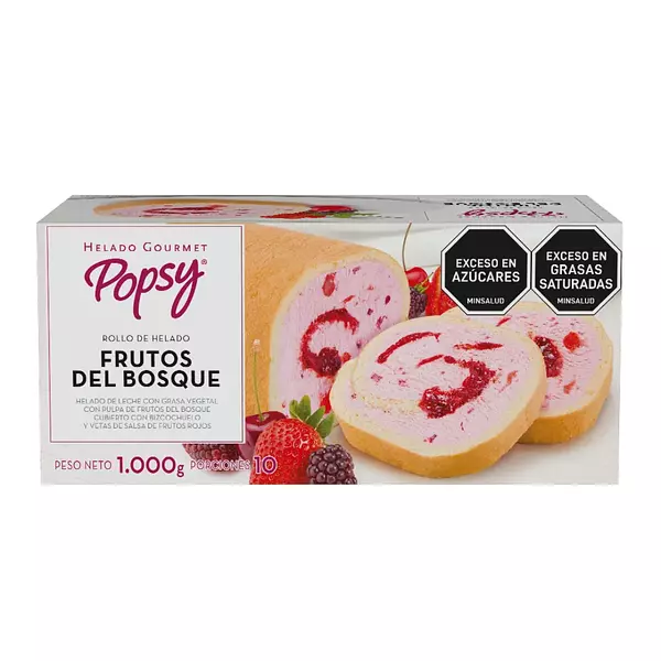 Rollo De Helado Popsy Frutos Del Bosque 1000g