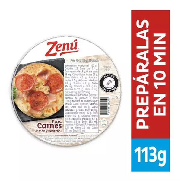 Pizza Zenu De Carne 113g