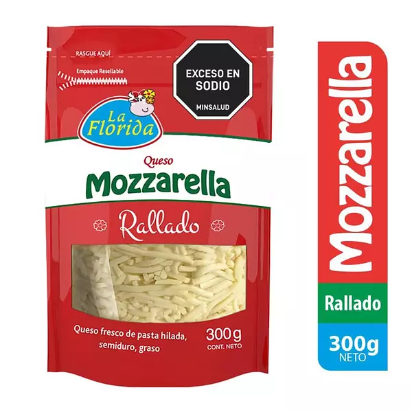 Queso La Florida Mozzarella Premium Rayado 300g