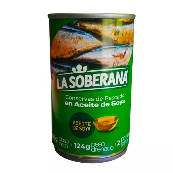 Sardina Soberana En Aceite Cilindrica 101g