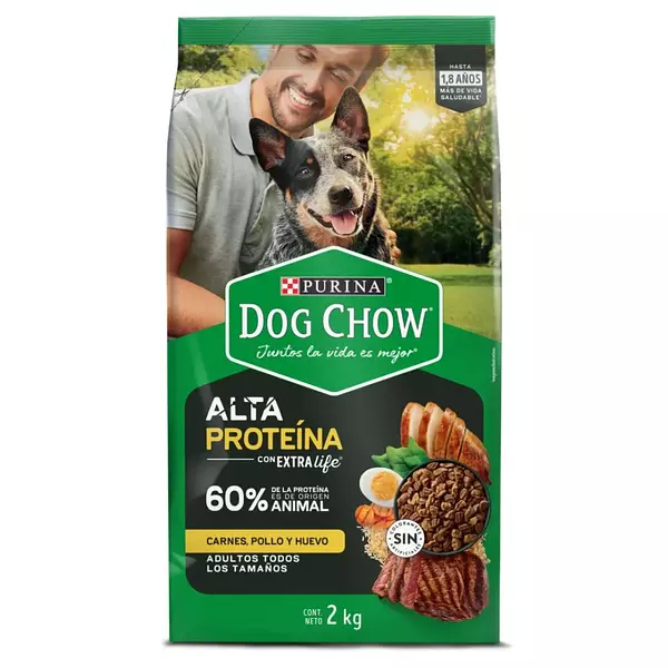 Dog Chow Alta Proteina Carne-Pollo-Huevo 2k