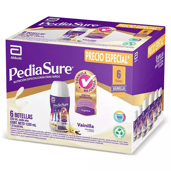 Pediasure Vainilla 220ml Pague 4 Lleve 6