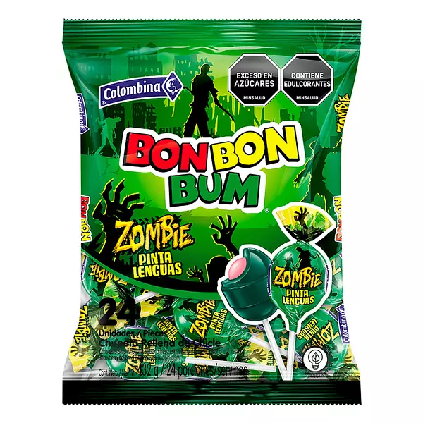 Chupeta Bonbon Bum Zombie 432g