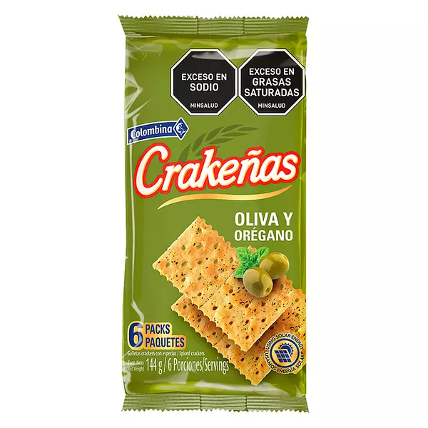 Galletas Crakeñas Oliva Y Oregano 6*24g