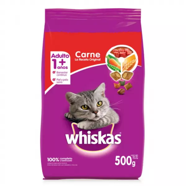 Alimento Para Gatos Whiskas Carne Adulto 500g