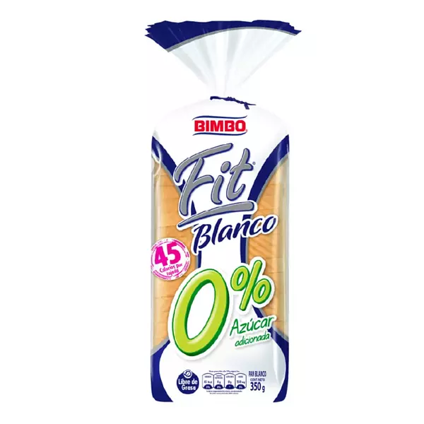 Pan Bimbo Fit Blanco 0% Azucar 350g