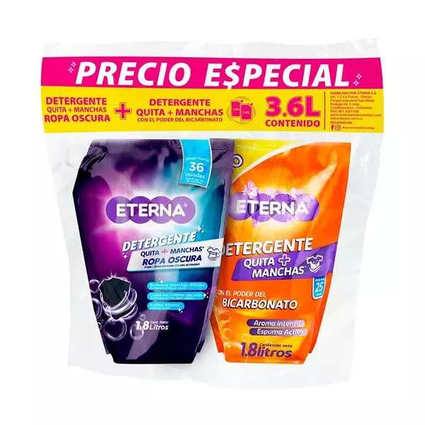 Detergente Eterna R-O + Bicarbonato 2*1.8l