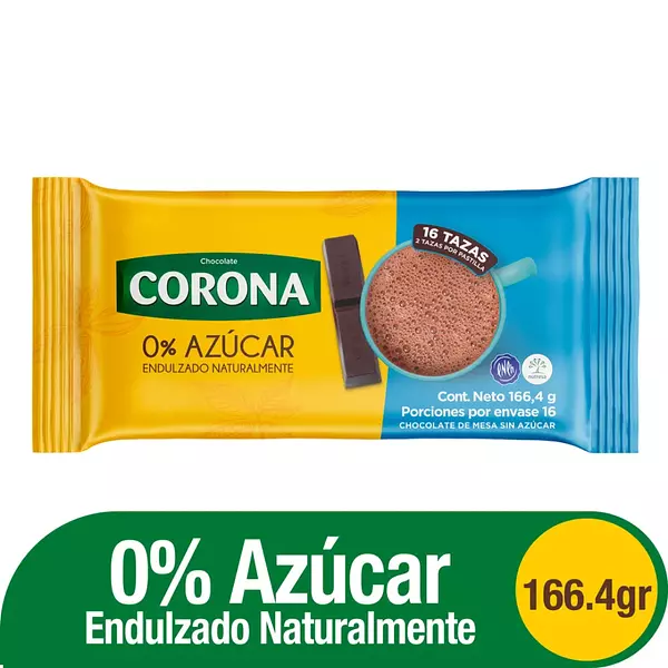 Chocolate Corona Sin Azucar 166.4g