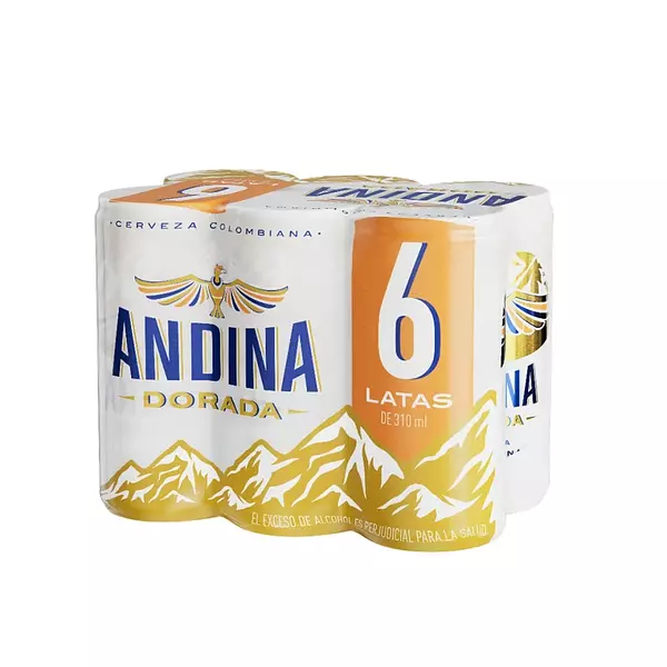 Cerveza Andina Dorada Lata 6*310ml