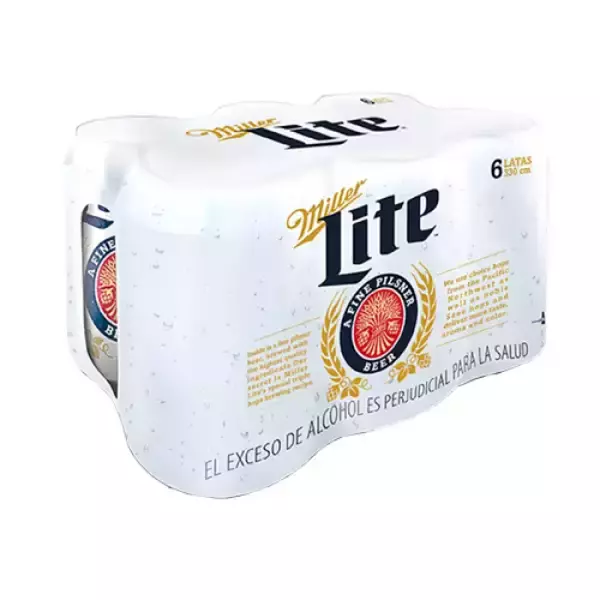 Cerveza Miller Lite Lata 6*310ml