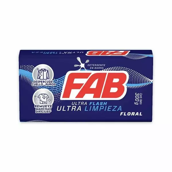 Detergente Fab De Barra Ultra Flash 300g