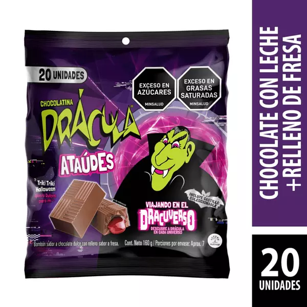 Chocolatina Dracula Ataudes 160g