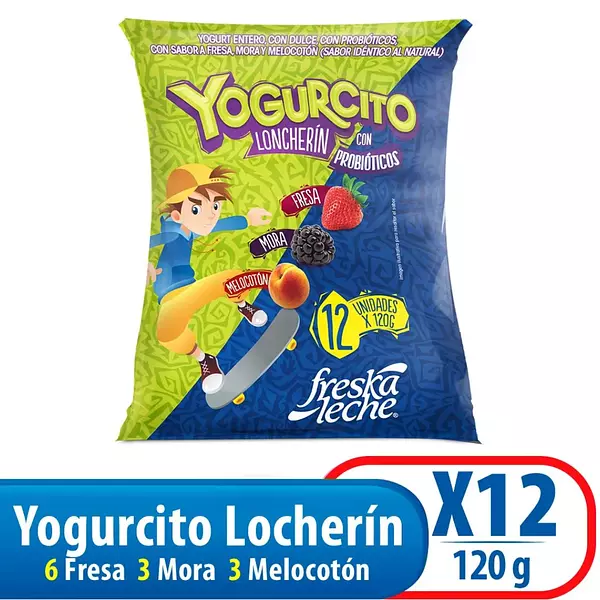 Yogurt Freska Leche Loncherin 12*120g