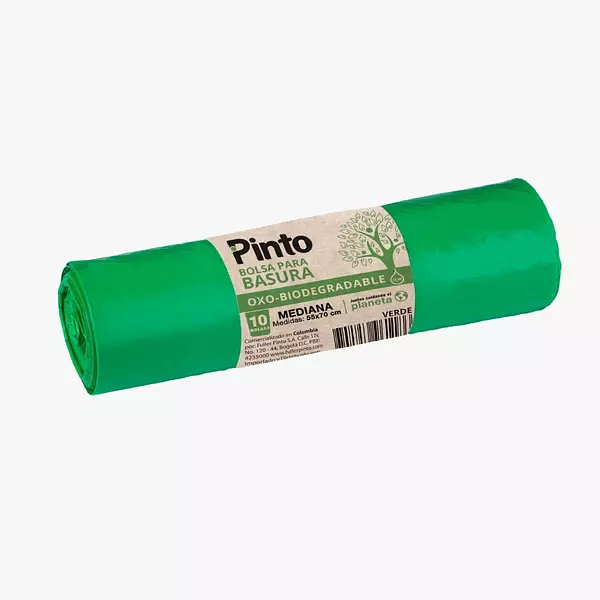 Bolsa Para Aseo Pinto Mediana Verde 10und