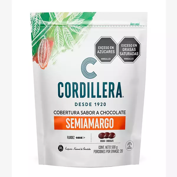 Cobertura Cordillera Semiamargo 500g