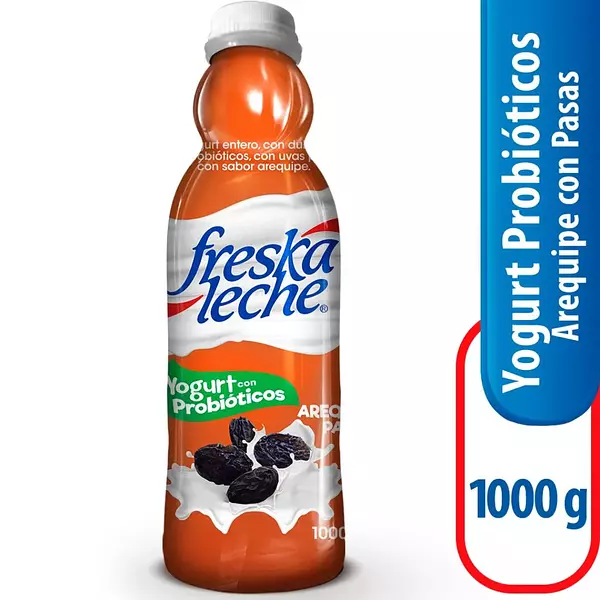 Yogurt Freska Leche Botella Con Pasas 1000g