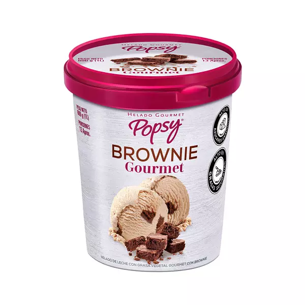 Helado Popsy Gourtmet Brownie 1l