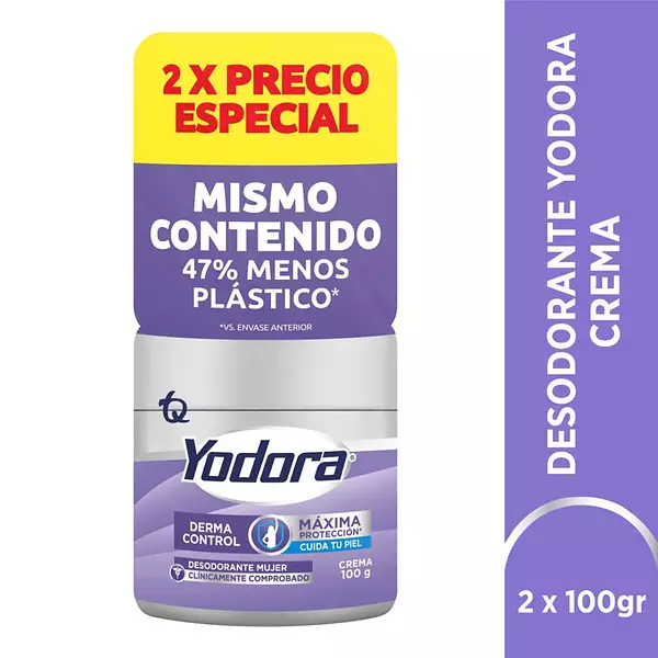 Desodorante Yodora Crema Derma Control Duo 100g