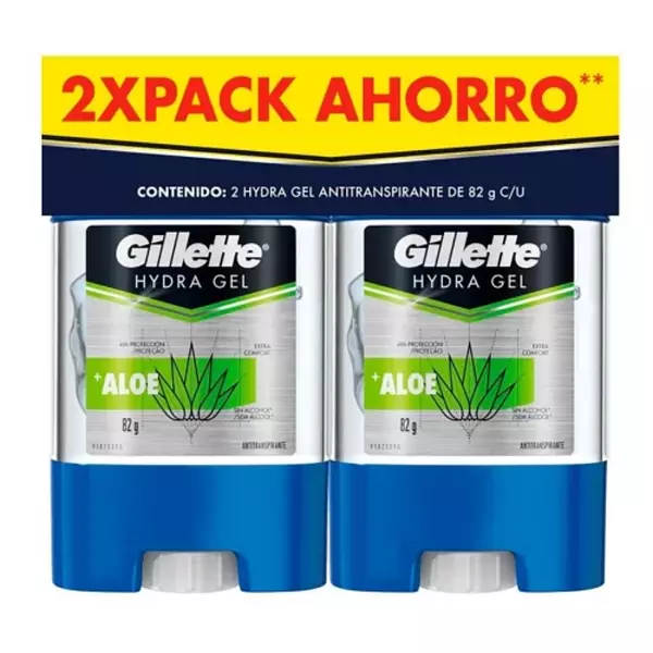 Desodorante Gillette Gel 82g*2 Aloe Súper Ahorro