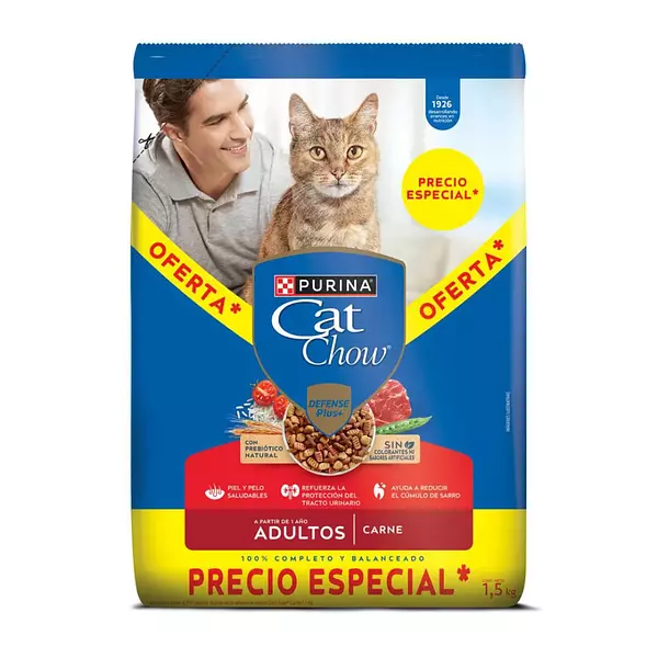 Cat Chow Adultos Carne Precio Especial 1.5kg