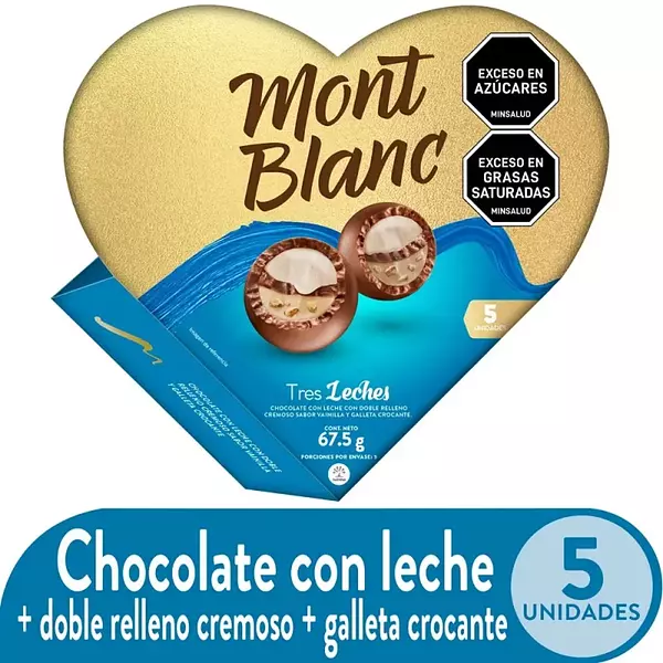 Bombones Mont Blanc Estuche Tres Leches 5*13.5g