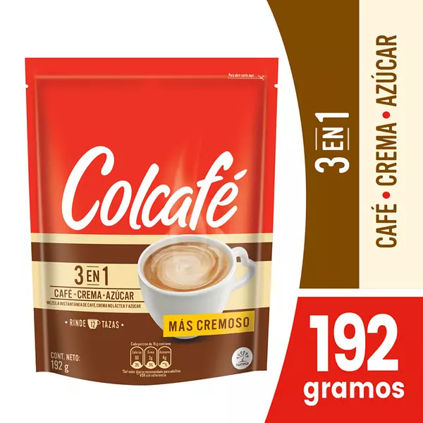 Mezcla Colcafe Tres De Uno Doypack 192g