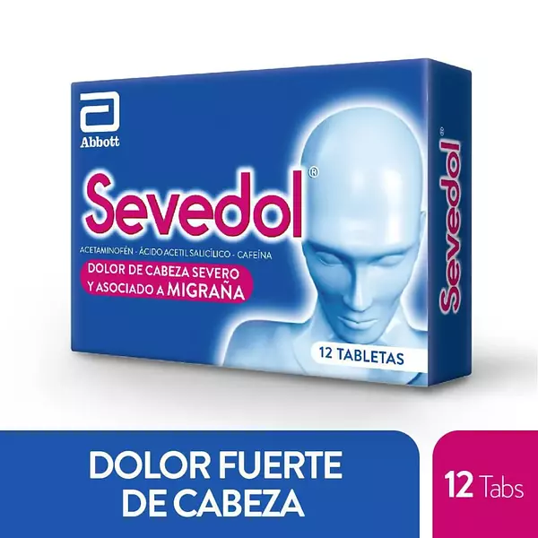 Medicamento Sevedol Migraña 12 Tabletas