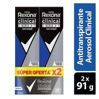 Desodorante Rexona Men 90g*2 Clinical Expert