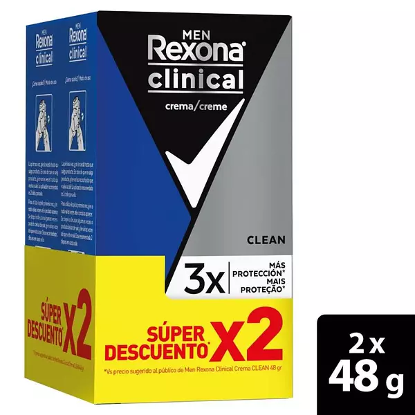Desodorante Rexona Men Clinical Duo P.E. 48g