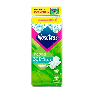 Toalla Higienica Nosotras Plus Canal Gel 30 Und