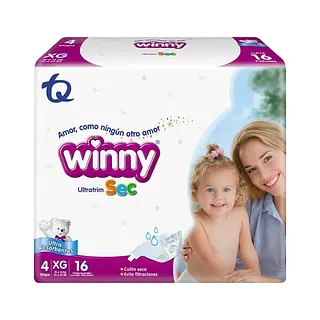 Pañal Winny Ultratrim Sec Etp 4 16und