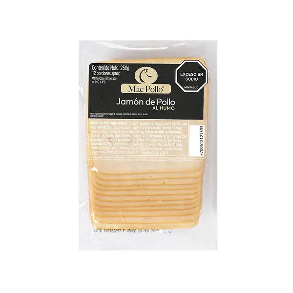 Jamón Al Humo 250gr Mac Pollo